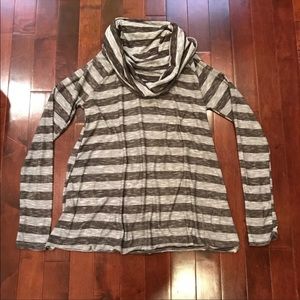 My Beloved Grey Cowl Neck Tunic Long Sleeve Top